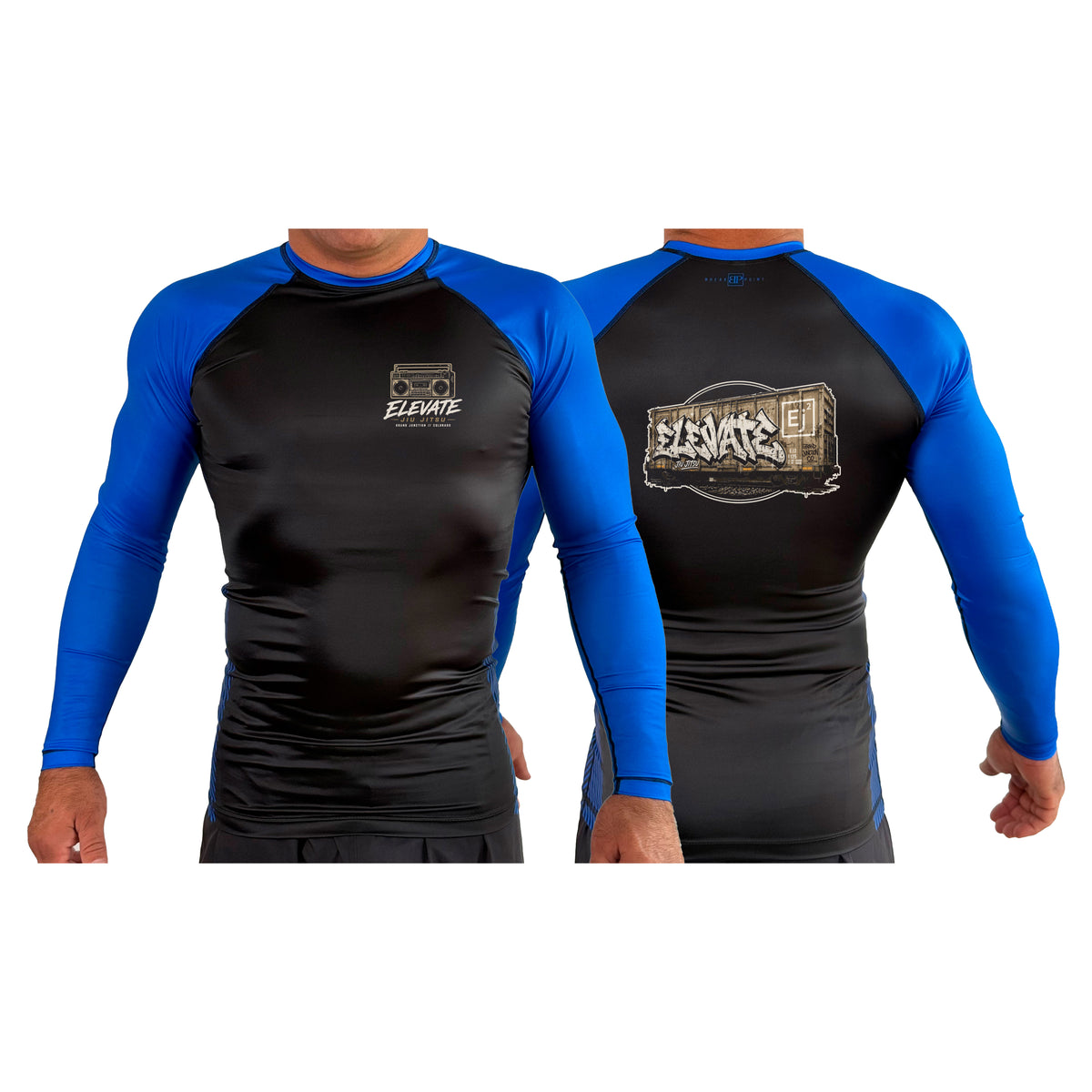 Elevate All Black Ranked Long Sleeve Rash Guards #8211 K