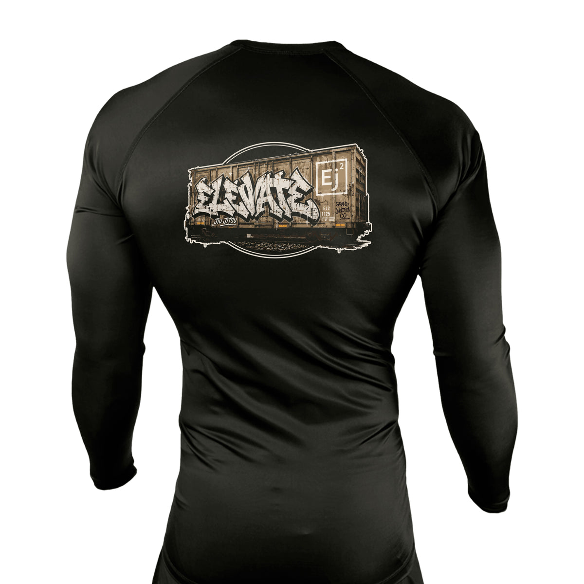 Elevate All Black Rash Guards Long Sleeves #8211 K