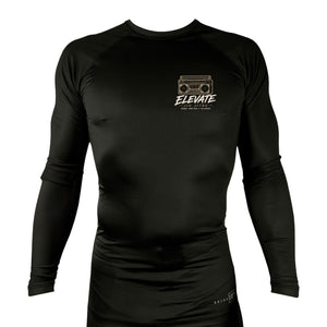 Elevate All Black Rash Guards Long Sleeves #8211 K