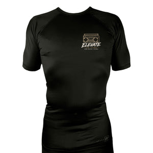 Elevate All Black Rash Guards Short Sleeves #8211 K