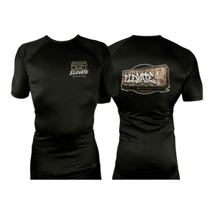 Elevate All Black Rash Guards Short Sleeves #8211 K