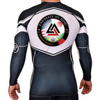 End State Academy Rash Guards Black/White #8212 A