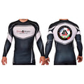 End State Academy Rash Guards Black/White #8212 A