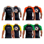 End State All Black Ranked Short Sleeve Rash Guards #8212 A