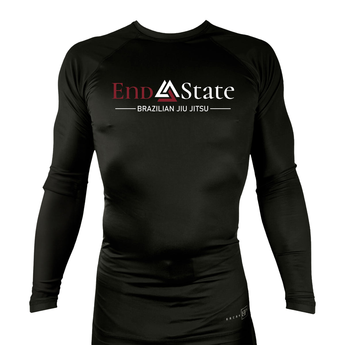 End State All Black Rash Guards Long Sleeves #8212 A
