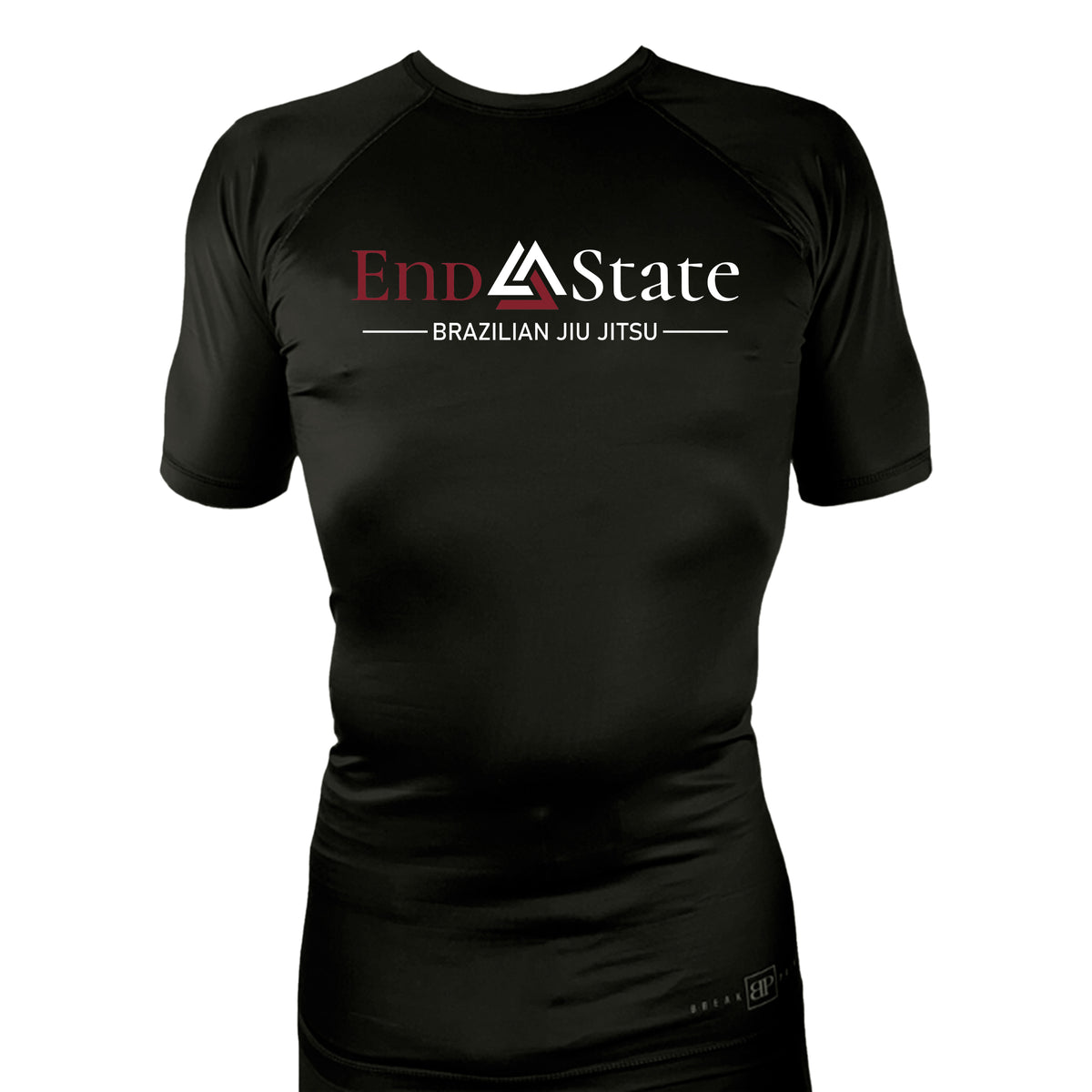 End State All Black Rash Guards Short Sleeves #8212 A