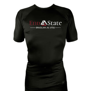 End State All Black Rash Guards Short Sleeves #8212 A