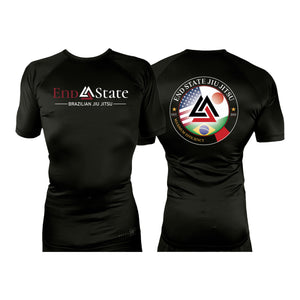 End State All Black Rash Guards Short Sleeves #8212 A