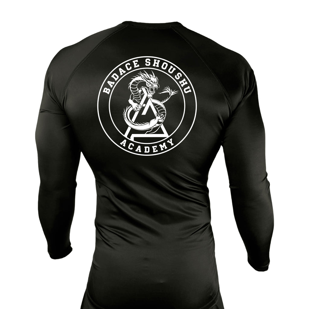 Badace All Black Rash Guards Long Sleeves #8213 A