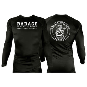 Badace All Black Rash Guards Long Sleeves #8213 A