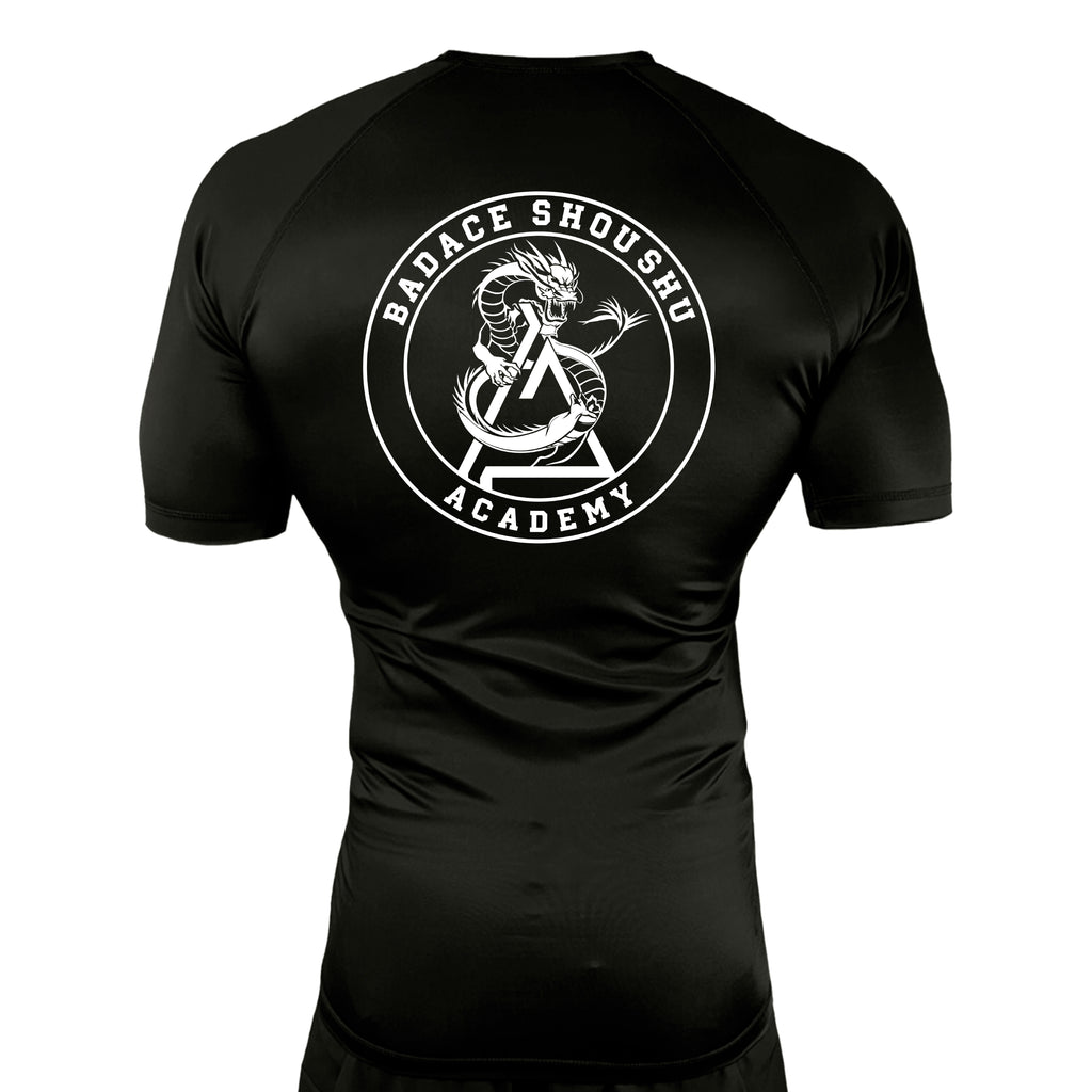 Badace All Black Rash Guards Short Sleeves #8213 A