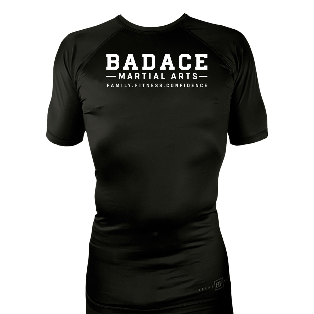 Badace All Black Rash Guards Short Sleeves #8213 A