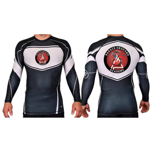 Badace Academy Rash Guards Black/White #8213 B