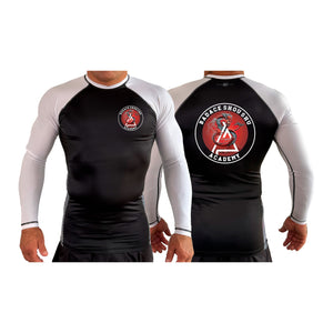 Badace All Black Ranked Long Sleeve Rash Guards #8213 B