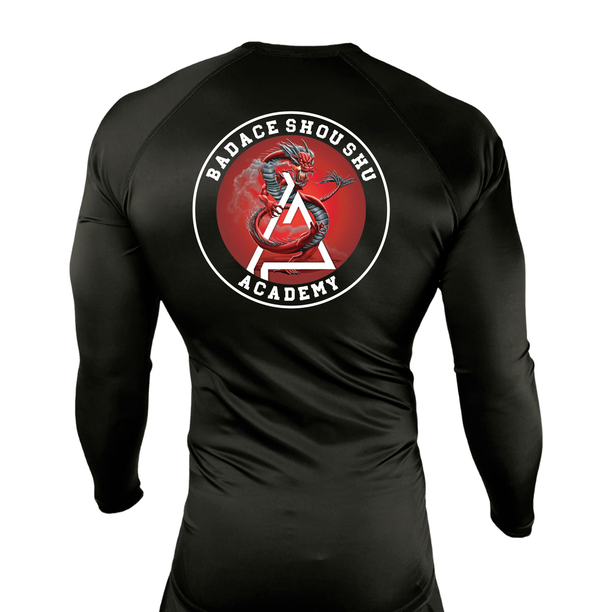 Badace All Black Rash Guards Long Sleeves #8213 B