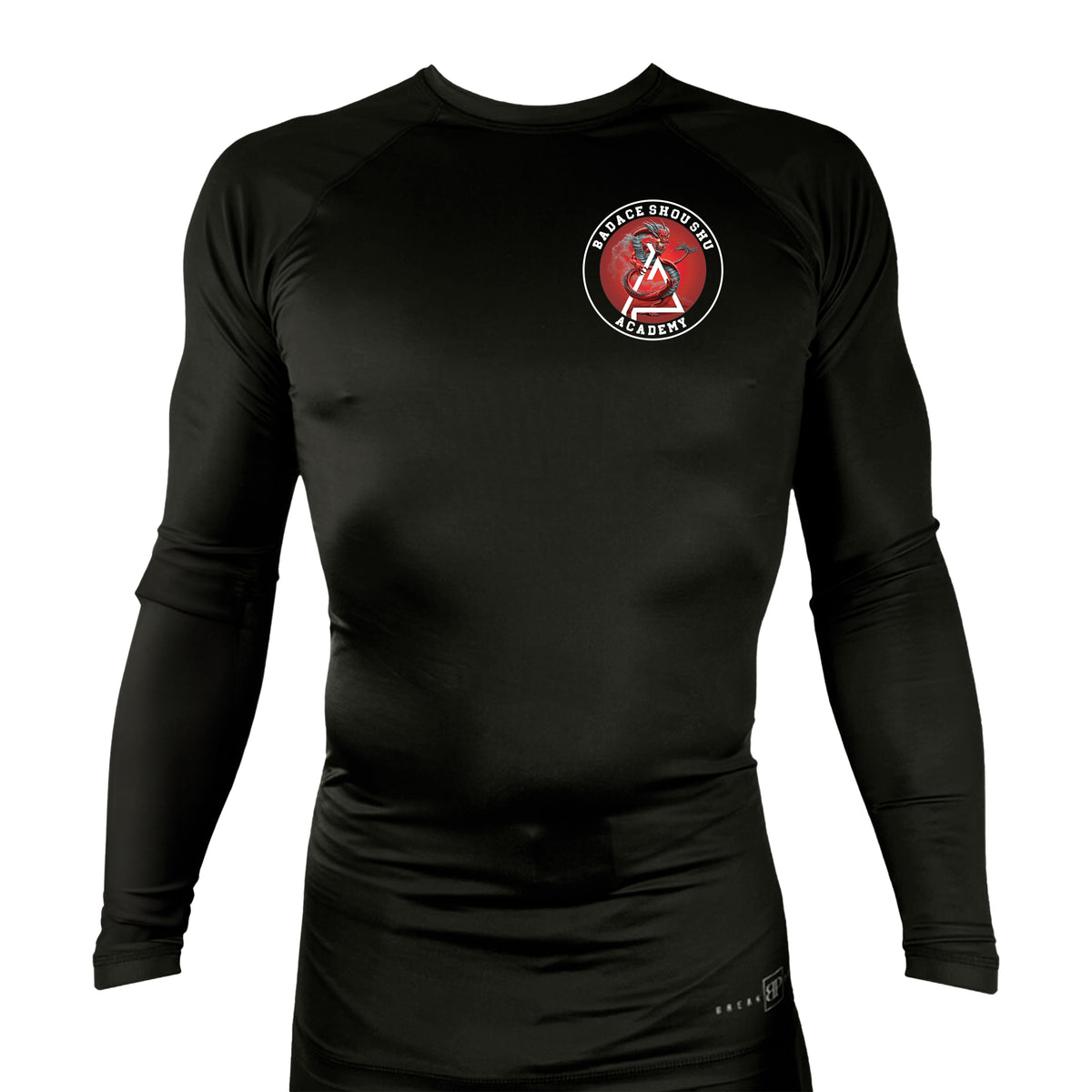Badace All Black Rash Guards Long Sleeves #8213 B