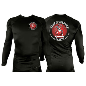Badace All Black Rash Guards Long Sleeves #8213 B