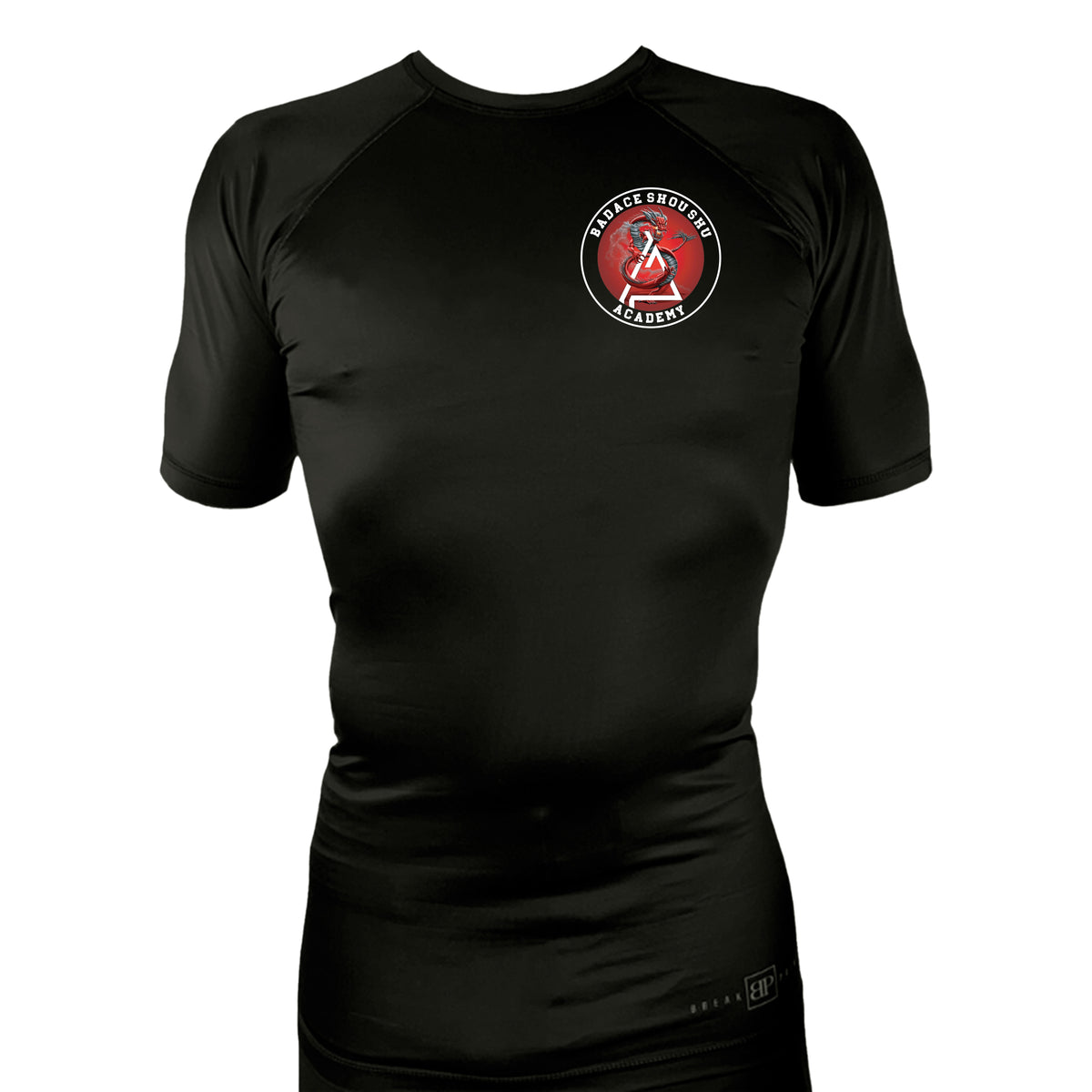 Badace All Black Rash Guards Short Sleeves #8213 B