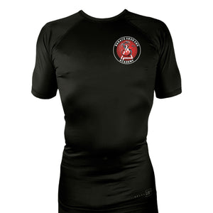 Badace All Black Rash Guards Short Sleeves #8213 B