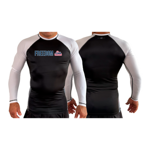 Combat Ministries All Black Ranked Long Sleeve Rash Guards #8215 A