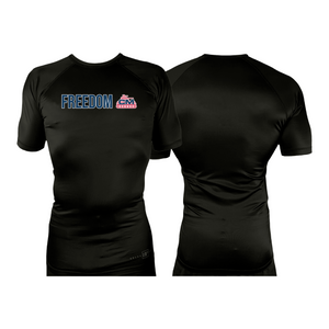 Combat Ministries All Black Rash Guards Short Sleeves #8215 A