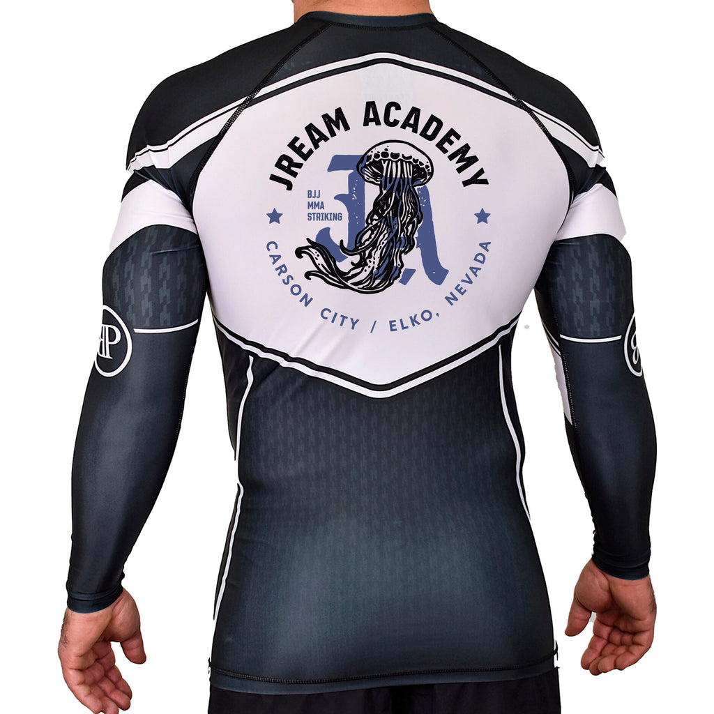 JREAM Academy Rash Guards Black/White #8216 A