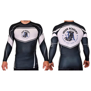 JREAM Academy Rash Guards Black/White #8216 A