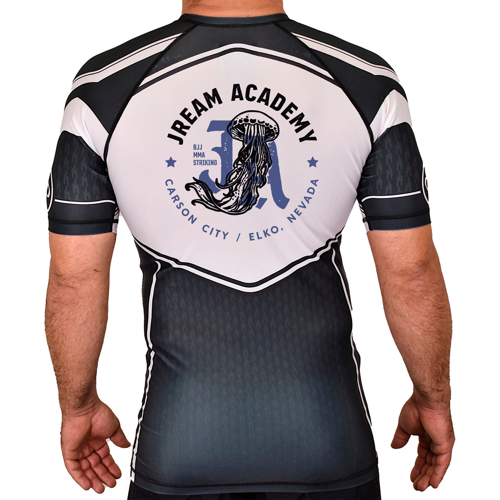 JREAM Academy Rash Guards Black/White #8216 A