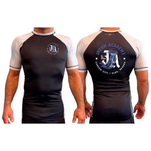 JREAM Academy All Black Ranked Short Sleeve Rash Guards #8216 A