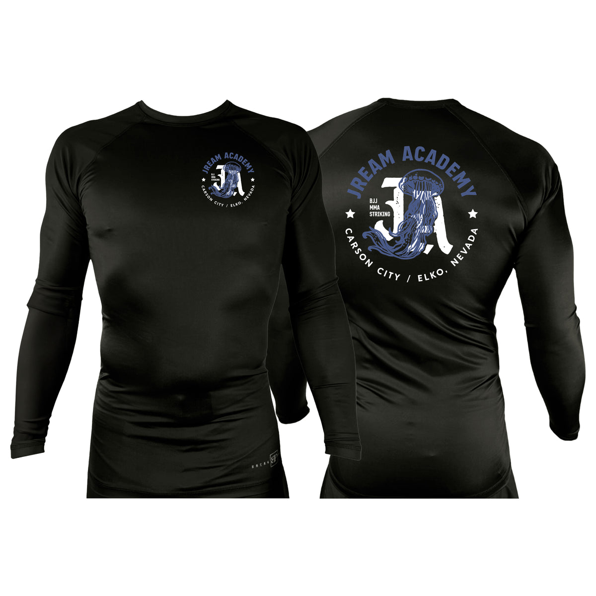 JREAM Academy All Black Rash Guards Long Sleeves #8216 A