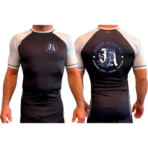 JREAM Academy All Black Ranked Short Sleeve Rash Guards #8216 A