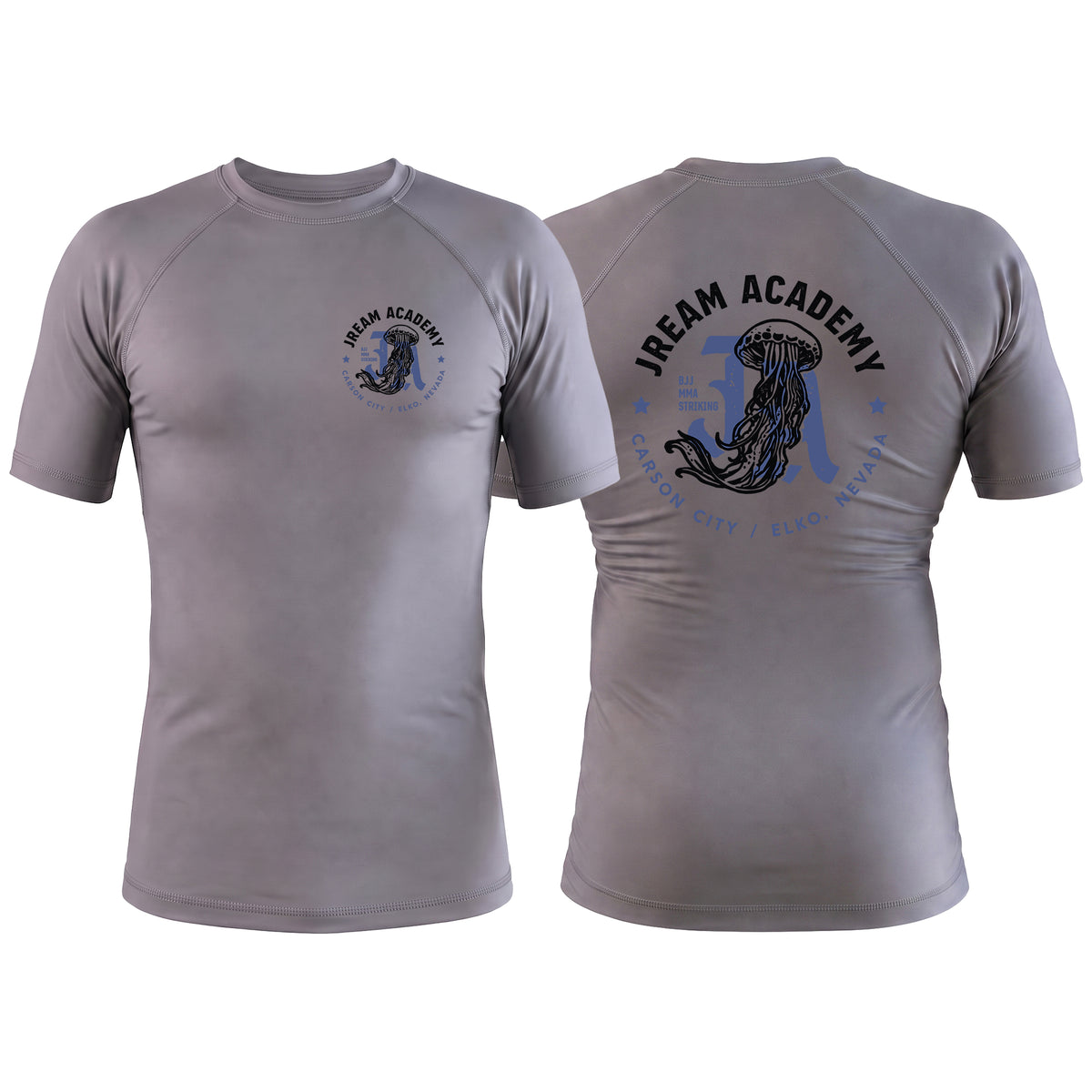 JREAM Academy Gray Rash Guards Short Sleeve #8216 A