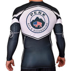PEAK BJJ/KICKBOXING Academy Rash Guards Black/White #8217 A