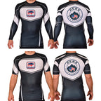 PEAK BJJ/KICKBOXING Academy Rash Guards Black/White #8217 A