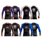 PEAK BJJ/KICKBOXING All Black Ranked Long Sleeve Rash Guards #8217 A