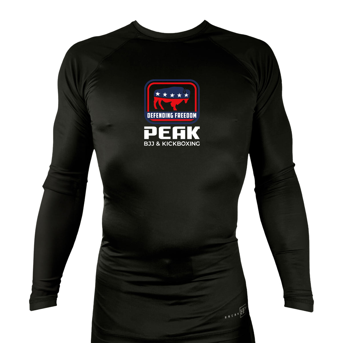 PEAK BJJ/KICKBOXING All Black Rash Guards Long Sleeves #8217 A