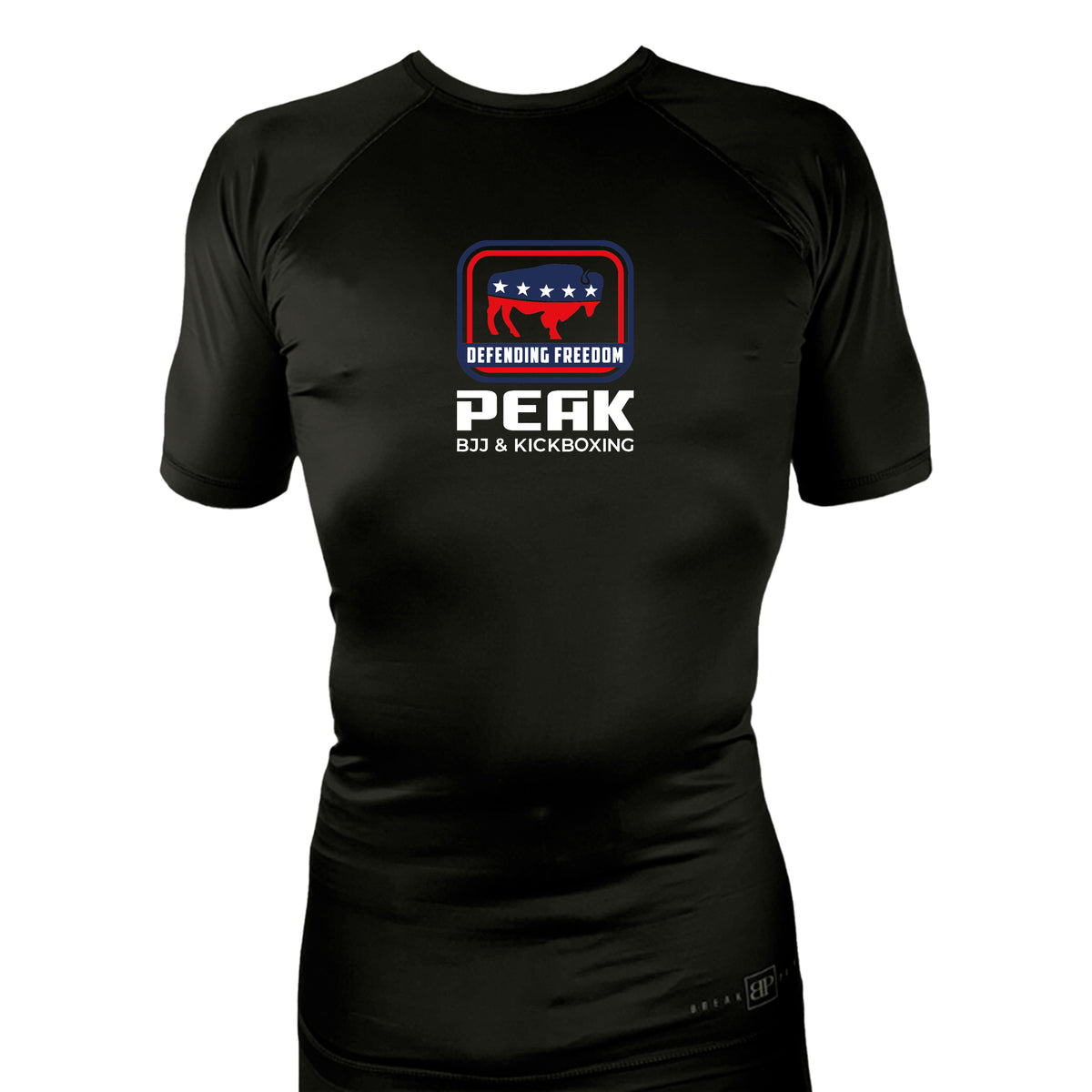 PEAK BJJ/KICKBOXING All Black Rash Guards Short Sleeves #8217 A