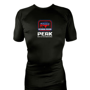 PEAK BJJ/KICKBOXING All Black Rash Guards Short Sleeves #8217 A