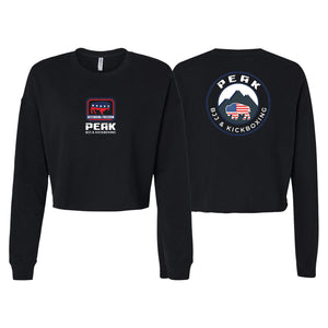PEAK BJJ/KICKBOXING Women's Cropped Crewneck Sweatshirt #8217 A