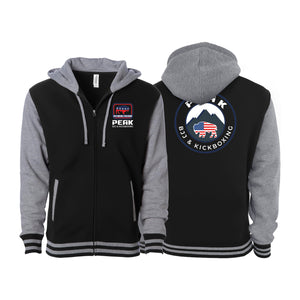 PEAK BJJ/KICKBOXING Varsity Zip-Up Hoodies #8217 B