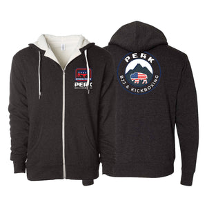 PEAK BJJ/KICKBOXING Sherpa Lined Zip-Up Hoodie #8217 B