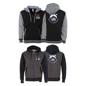 PEAK BJJ/KICKBOXING Varsity Zip-Up Hoodies #8217 B