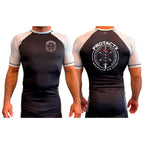 Protactx BJJ All Black Ranked Short Sleeve Rash Guards #8219 A