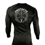 Protactx BJJ All Black Rash Guards Long Sleeves #8219 A
