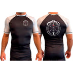 Protactx BJJ All Black Ranked Short Sleeve Rash Guards #8219 A