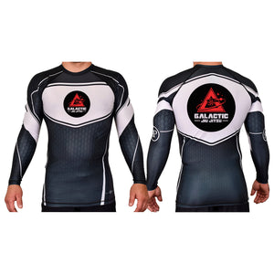 Galactic Jiu Jitsu Academy Rash Guards Black/White #8220 A