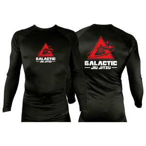 Galactic Jiu Jitsu All Black Rash Guards Long Sleeves #8220 A