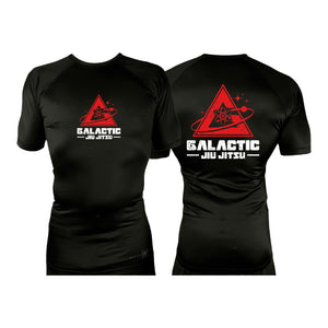 Galactic Jiu Jitsu All Black Rash Guards Short Sleeves #8220 A
