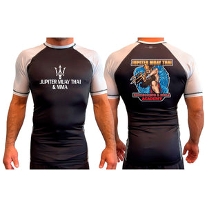 Galactic Jiu Jitsu All Black Ranked Short Sleeve Rash Guards #8220 B