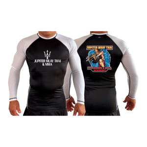 Galactic Jiu Jitsu All Black Ranked Long Sleeve Rash Guards #8220 B